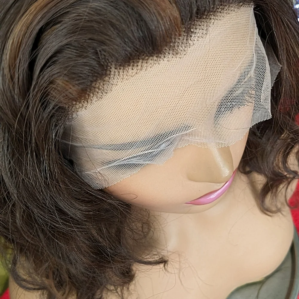 Free part invisible lace front wig